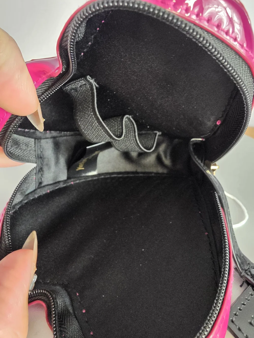 YSL Heart-Shaped Pink Patent Cosmetic Case